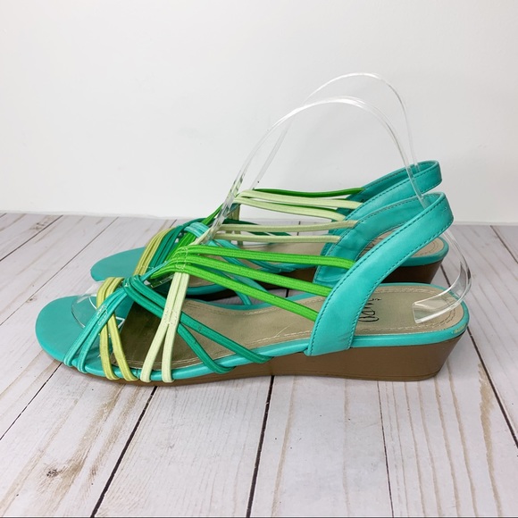 Impo Green and Yellow Strappy Sandals - Picture 4 of 8